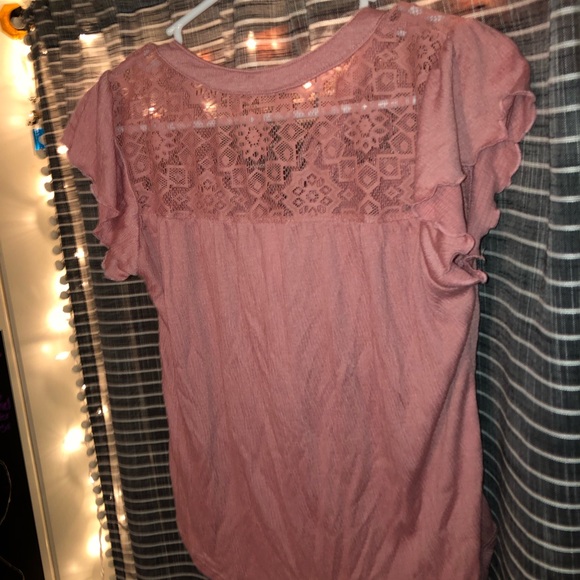 NOBO pink lace-up shirt - Picture 2 of 3